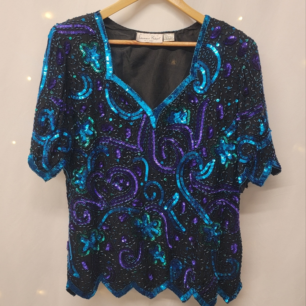 Vintage beaded & sequin blouse